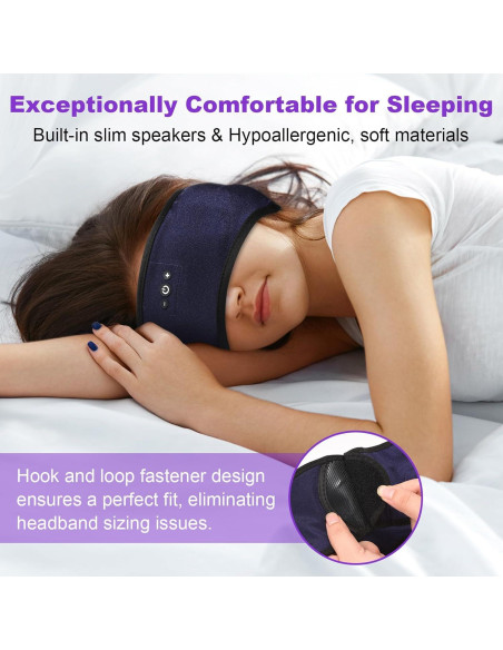 Auriculares Bluetooth para dormir ASIILOVI HF013 Púrpura Auriculares Bluetooth para dormir ASIILOVI HF013 Púrpura