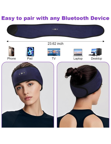 Auriculares Bluetooth para dormir ASIILOVI HF013 Púrpura