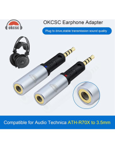 Adaptadores de Auriculares okcsc para Audio Technica ATH-R70X 2