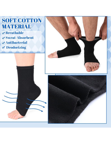 10 Pares de Calcetines Abiertos para Hombre Algodón Sin Dedos