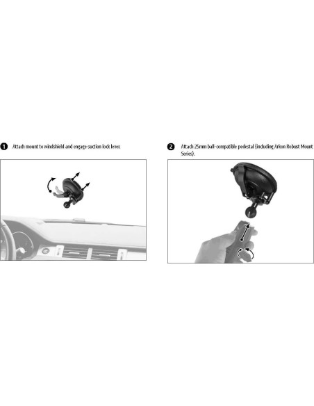 Base de Succión para Parabrisas ARKON 25mm Alta Resistencia