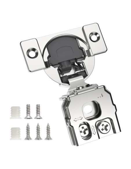 Paquete de 10 bisagras ocultas Chibery 1" cierre suave níquel