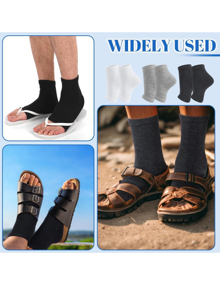 10 Pares de Calcetines Abiertos para Hombre Algodón Sin Dedos