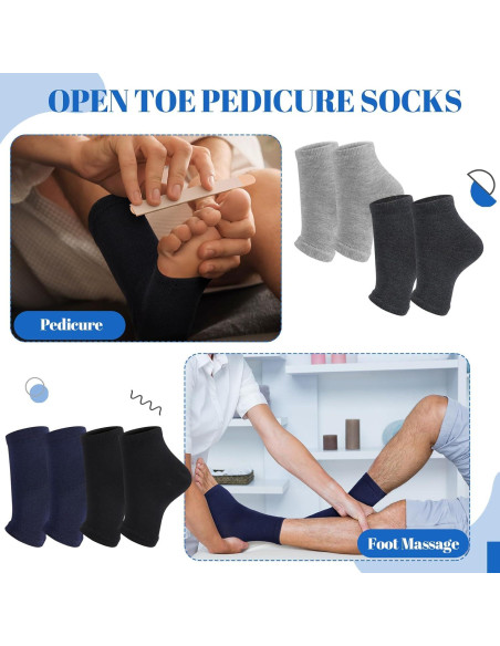 10 Pares de Calcetines Abiertos para Hombre Algodón Sin Dedos