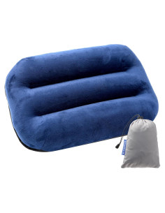 Almohada Inflable Kampair Azul Ultraligera para Camping