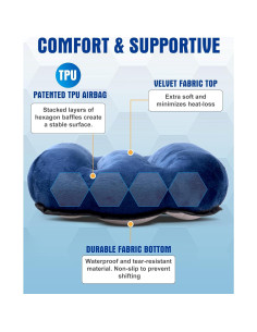 Almohada Inflable Kampair Azul Ultraligera para Camping 2