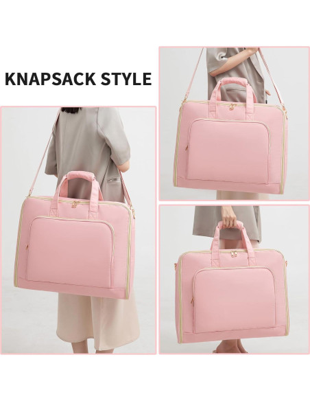 Bolsa de Ropa de Viaje Seyfocnia Rosa con Correa Ajustable