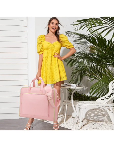 Bolsa de Ropa de Viaje Seyfocnia Rosa con Correa Ajustable