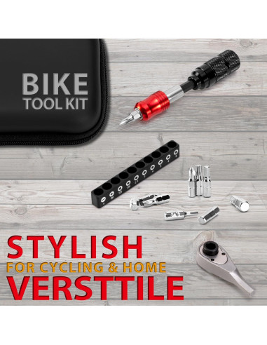 Kit de Herramientas EMERK para Bicicletas - 10 Piezas y Bolsa