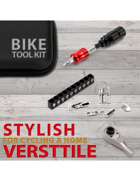 Kit de Herramientas EMERK para Bicicletas - 10 Piezas y Bolsa