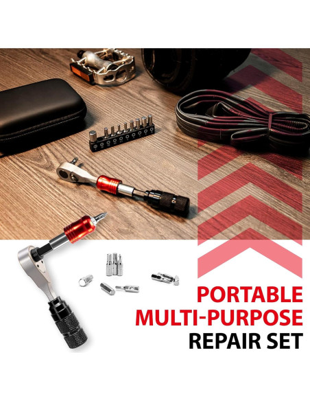 Kit de Herramientas EMERK para Bicicletas - 10 Piezas y Bolsa