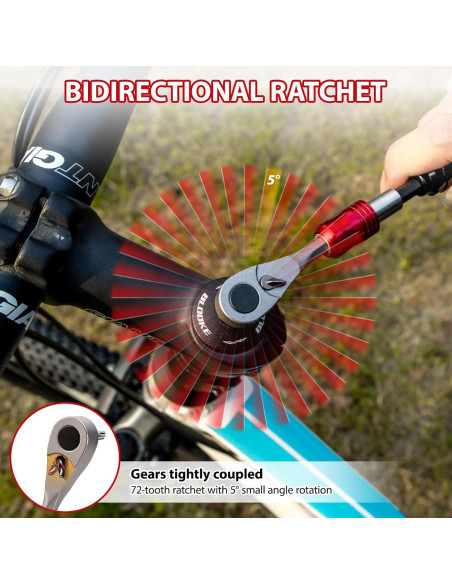 Kit de Herramientas EMERK para Bicicletas - 10 Piezas y Bolsa