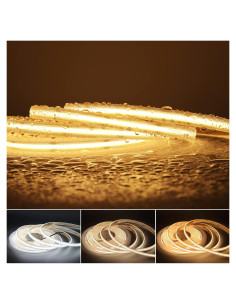 Tira LED COB MALIIGAZA IP68 5m 12V 3000K 480 LEDs/m