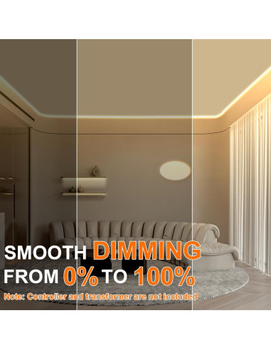 Tira LED COB MALIIGAZA IP68 5m 12V 3000K 480 LEDs/m