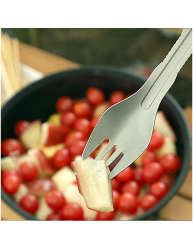 Set de Utensilios de Camping 4 en 1 PortableAnd - Acero Inoxidable