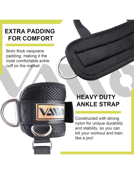 Tobilleras Ajustables VAIIO para Ejercicio de Piernas - Neopreno