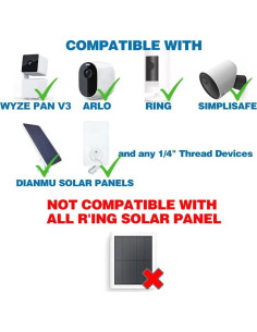 Soporte de canalón OWOKISO para cámaras Eufy y Arlo 360 2