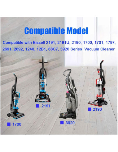 Correas de Aspiradora Vanclearidea para Bissell 2190 - Paquete de 2