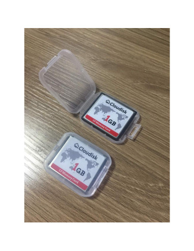 Paquete de 2 Tarjetas Compact Flash 1GB Cloudisk para DSLR
