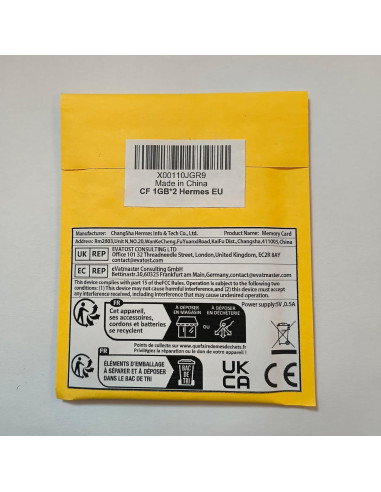 Paquete de 2 Tarjetas Compact Flash 1GB Cloudisk para DSLR