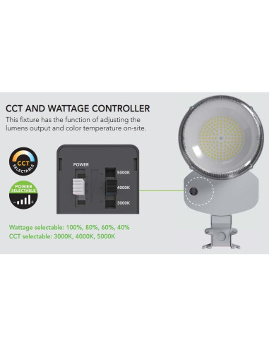 Luz LED de Crepúsculo a Amanecer Superior Lighting 80W 12000 Lúmenes