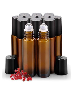 Botellas de Aceite Esencial Sungwoo 12 Pack 10ml Ámbar