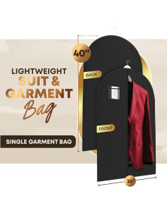 Bolsas de Viaje para Trajes Your Bags - 101.6x60.9 cm - Negro 2