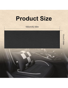 Parche de Reparación de Cuero Autoadhesivo KEVWR 10x160cm Negro 2