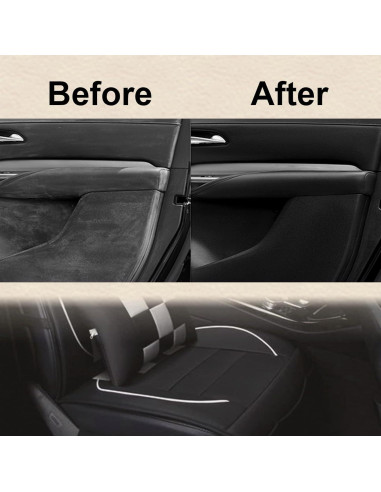 Parche de Reparación de Cuero Autoadhesivo KEVWR 10x160cm Negro