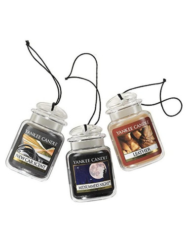 Ambientadores de Auto Yankee Candle 3-Pack Cuero Noche Verano