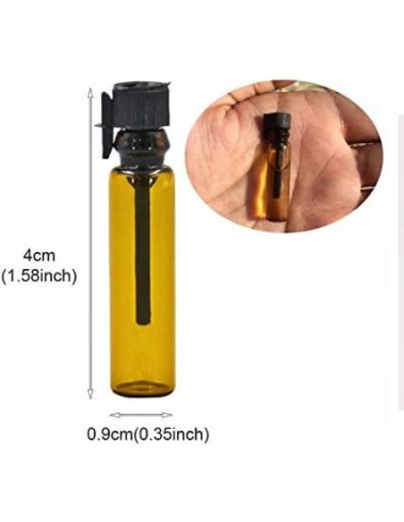 Botellas de Vidrio Ámbar 1ml Elfenstall - 100pcs + 10 Pipetas