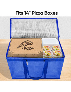 Bolsa de Compras Reutilizable Aislada BALEINE 61x36x38cm Azul 2