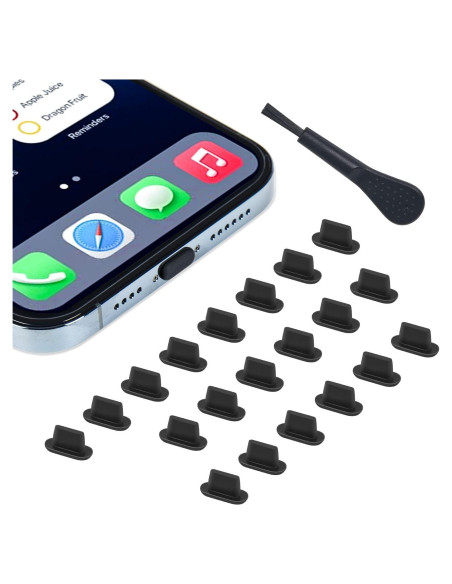 20 Tapones Anti Polvo para iPhone 14, 13, 12, 11 y más