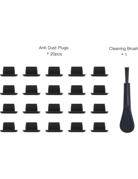 20 Tapones Anti Polvo para iPhone 14, 13, 12, 11 y más