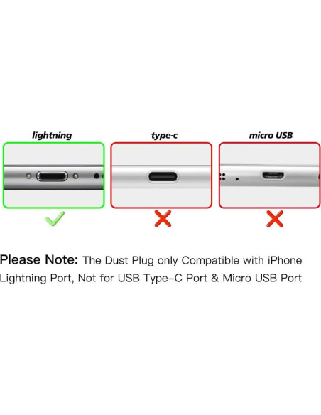 20 Tapones Anti Polvo para iPhone 14, 13, 12, 11 y más
