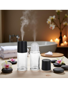 2 Botellas de Vidrio 30ml Qintreesify con Rodillo Recargables 2