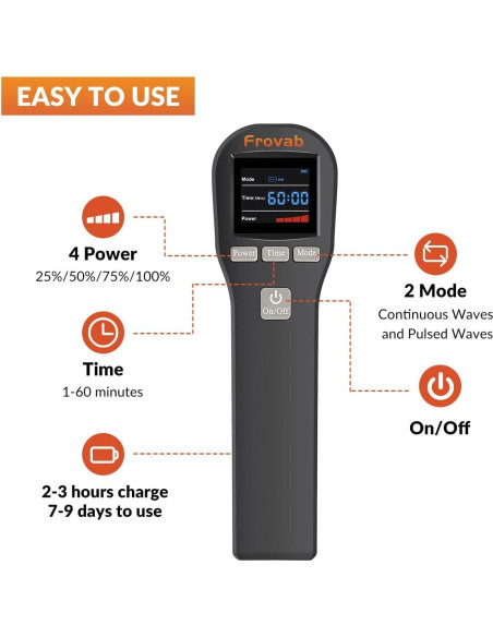 Dispositivo de Terapia de Luz Roja Frovab 4x808nm 16x650nm Dispositivo de Terapia de Luz Roja Frovab 4x808nm 16x650nm