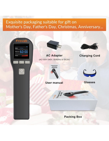 Dispositivo de Terapia de Luz Roja Frovab 4x808nm 16x650nm