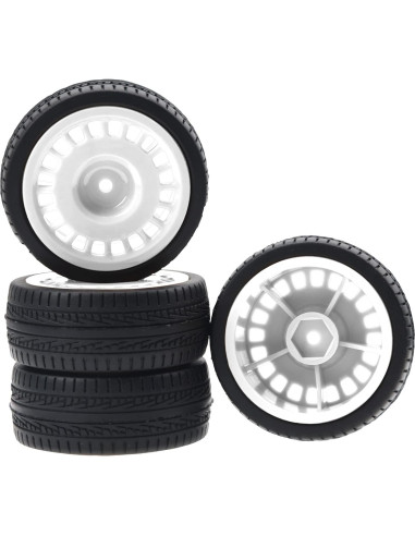 Neumáticos de Caucho 70mm con Llantas Nylon 12mm HIRCQOO