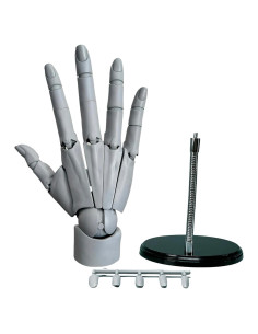Mano Articulada de Pintura Artística - 20 cm - Gris
