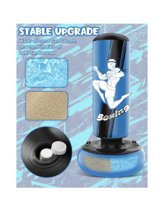 Bolsa de Boxeo Inflable YORWHIN 165 cm con Guantes para Niños 2