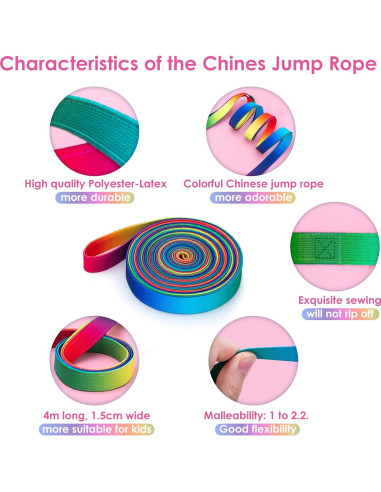 Cuerda de Salto Cikyner 4m Multicolor para Niños