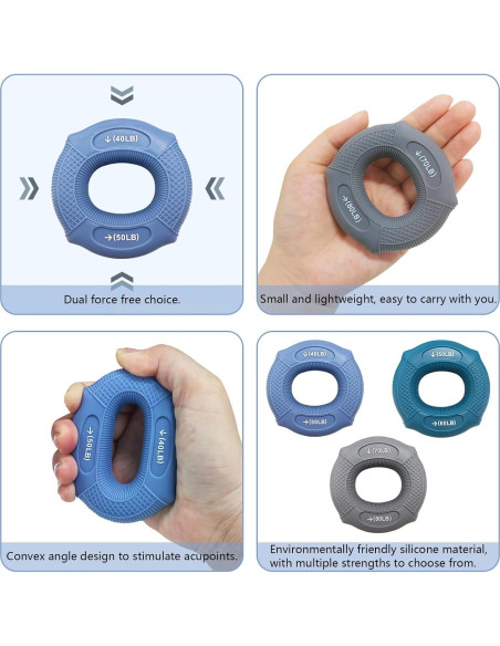 Entrenador de Fuerza de Agarre WithFlying - Silicona 18-36 kg