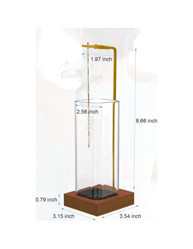 Juego de 2 Soportes para Incienso Hadwoer de Vidrio
