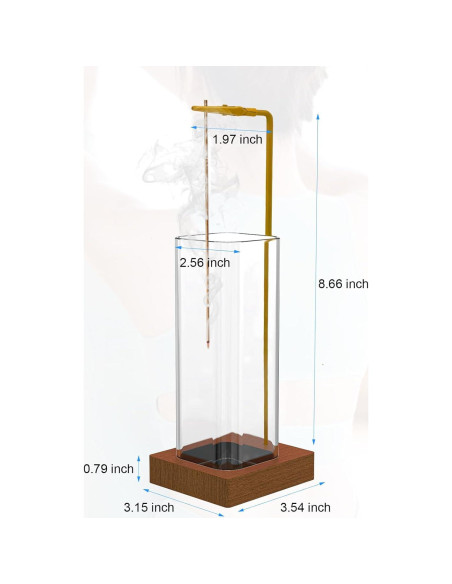 Juego de 2 Soportes para Incienso Hadwoer de Vidrio