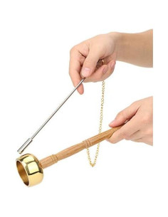 Campana Manual Budista TOPINCN de Bronce 26.1cm para Meditación