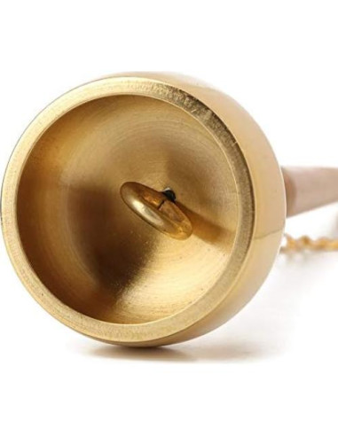 Campana Manual Budista TOPINCN de Bronce 26.1cm para Meditación