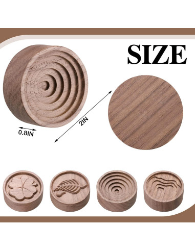 Difusores de Aceite Esencial de Madera Zhehao - 4 Piezas