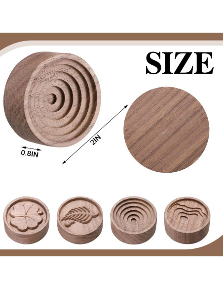 Difusores de Aceite Esencial de Madera Zhehao - 4 Piezas