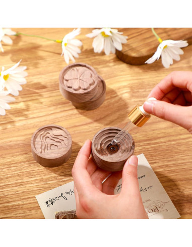 Difusores de Aceite Esencial de Madera Zhehao - 4 Piezas